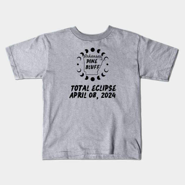 Arkansas Total Solar Eclipse 2024 Kids T-Shirt by Total Solar Eclipse